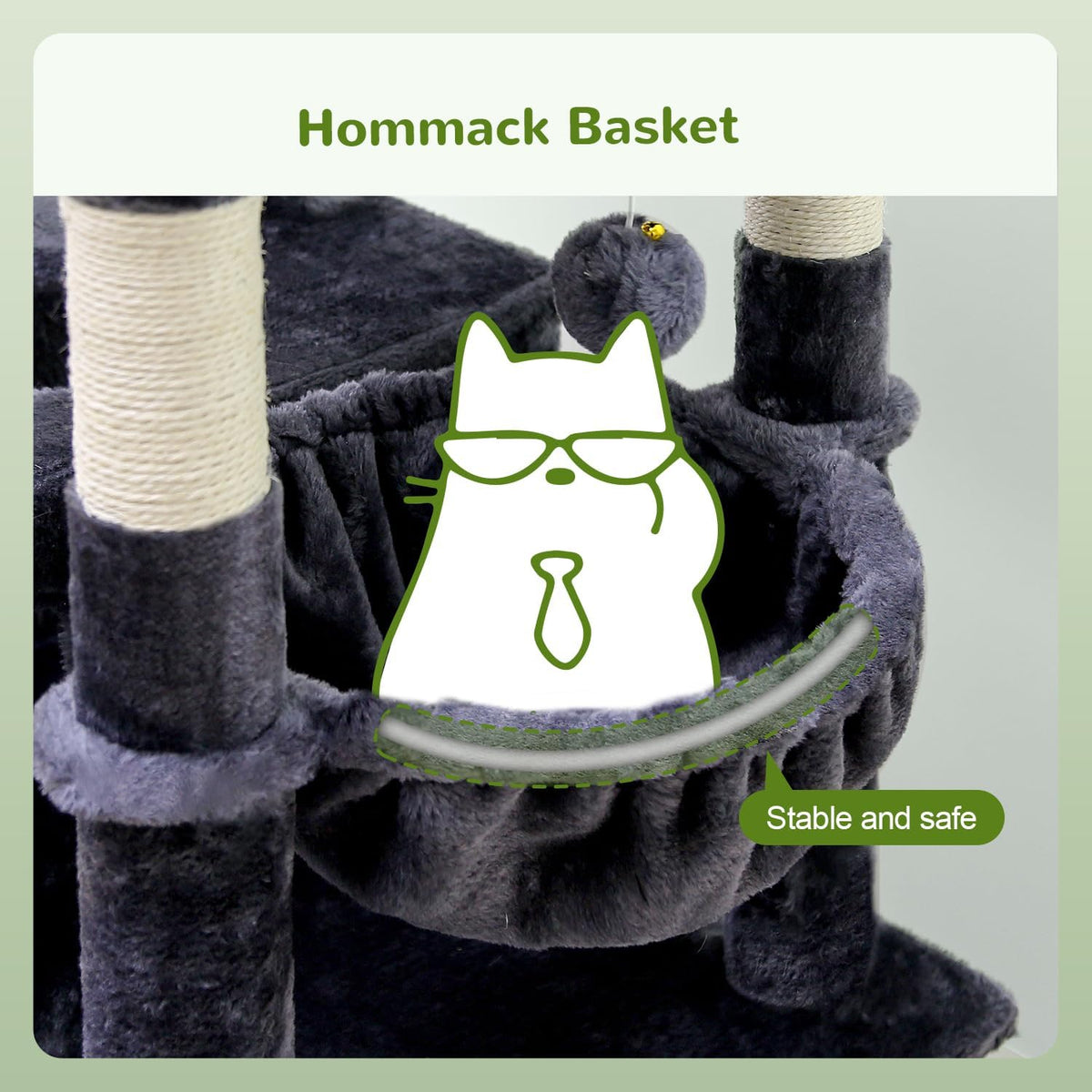 S72 Heavy Duty Cat Trees for Large Cats 20 Lbs+, Dark Gray