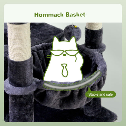 S72 Heavy Duty Cat Trees for Large Cats 20 Lbs+, Dark Gray