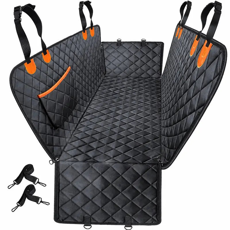 Dog Car Seat Cover - Universal Fit, Waterproof, Scratchproof, Non-Slip, Washable Pet Back Seat Travel Mat for All Seasons, Pet Car Accessories